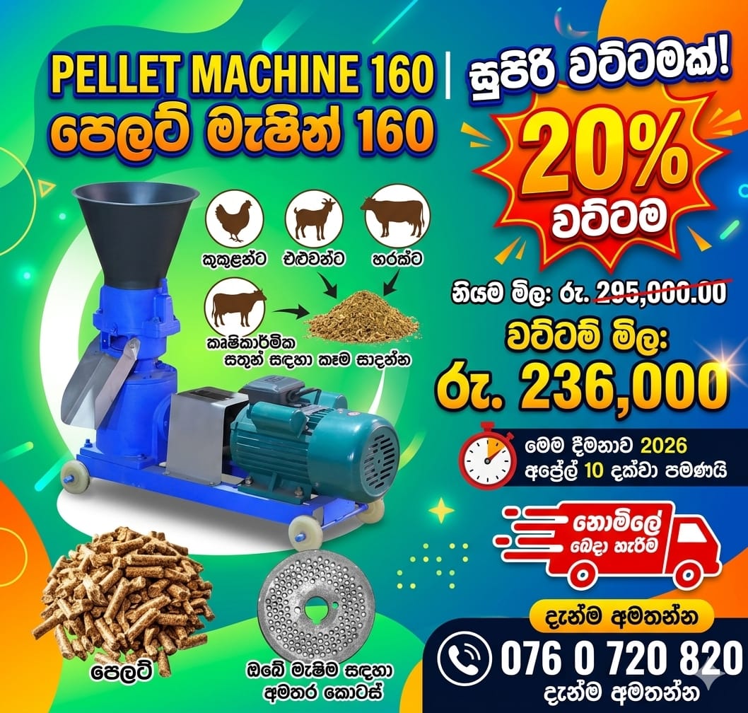 පෙලට් මැෂින්  160 20%